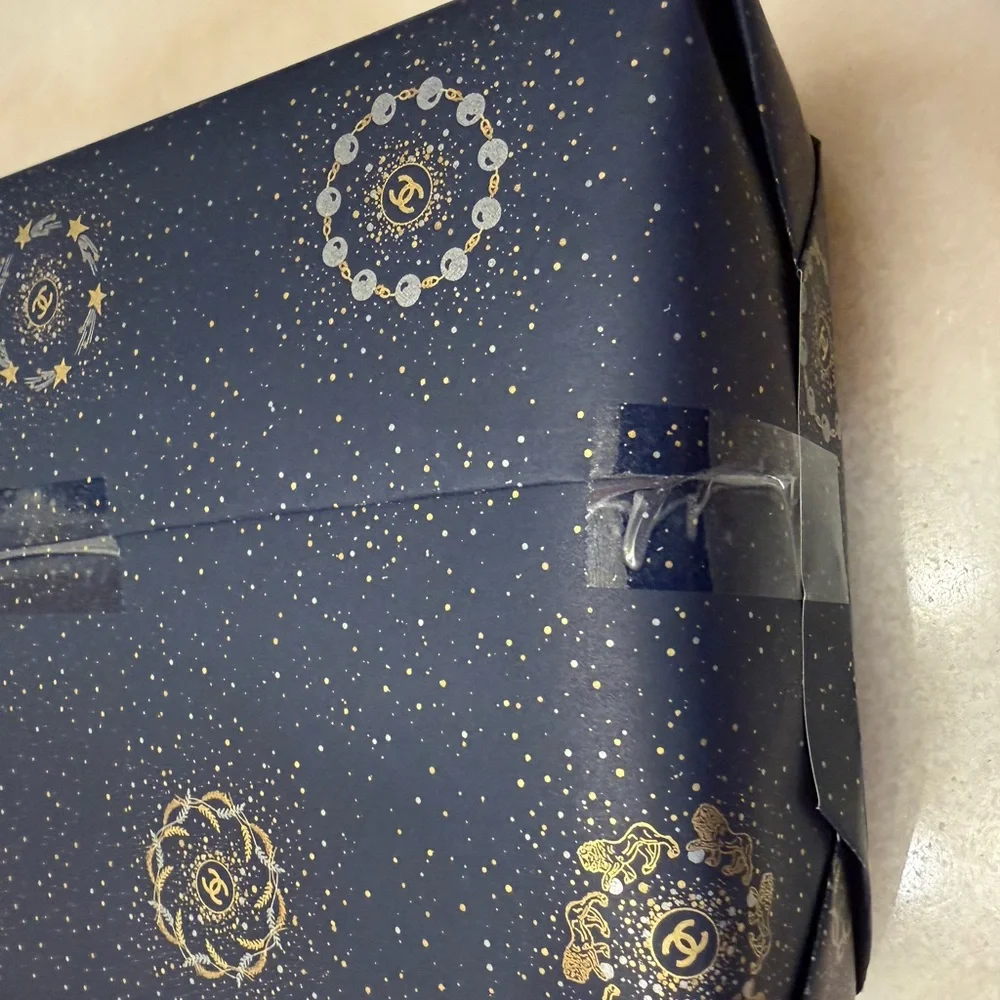Chanel Blue Box with CC logo & designs Includes Empty box and Chanel gift wrap